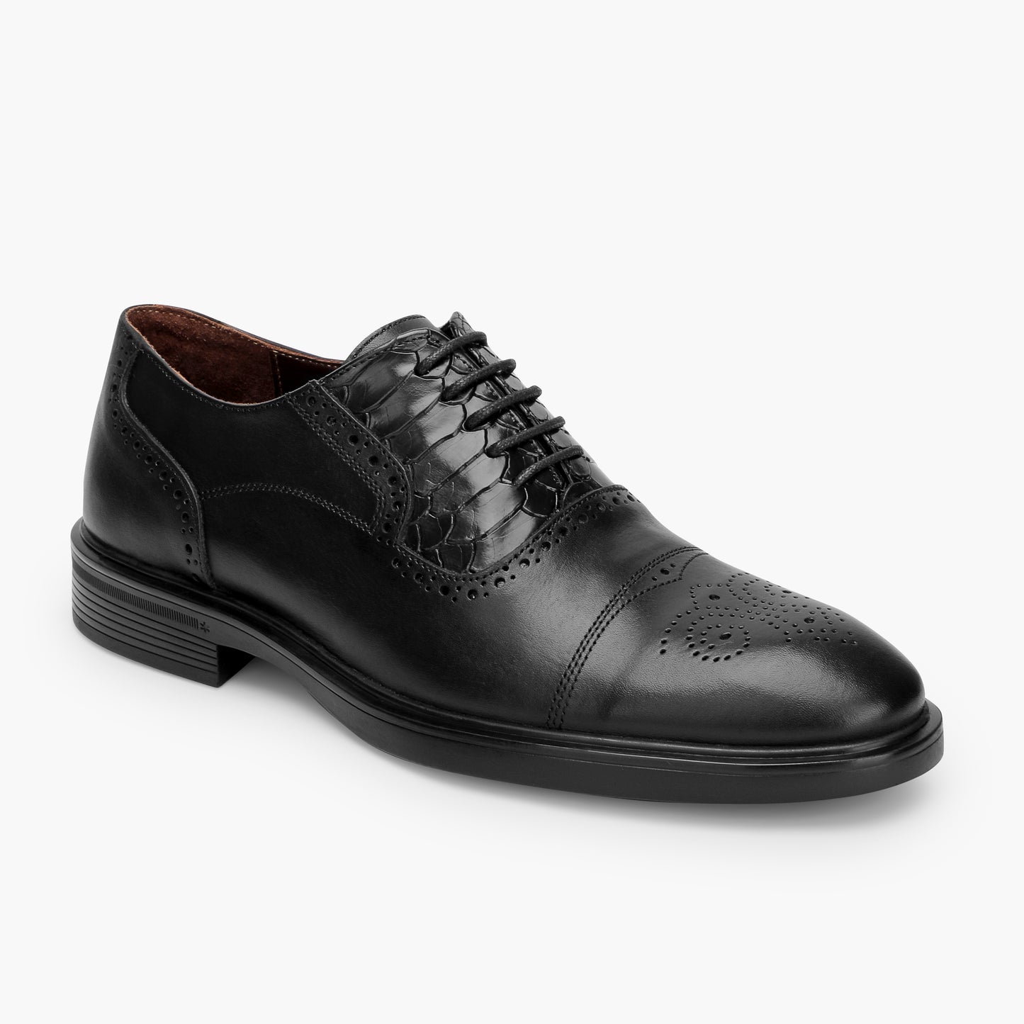 Lusso black Genuine Crocodile Leather Shoes 325