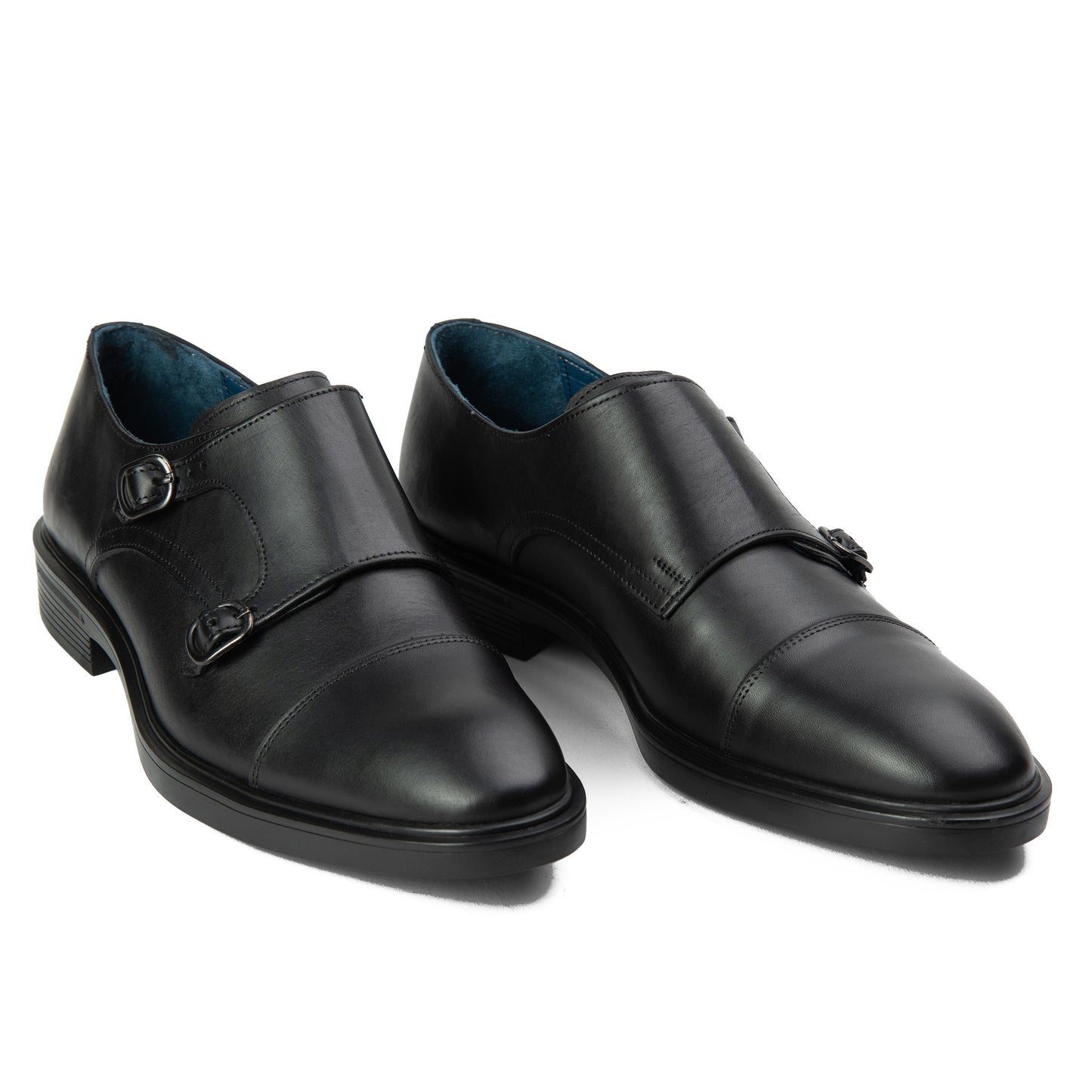 Double Monk Straps black with Edge 358