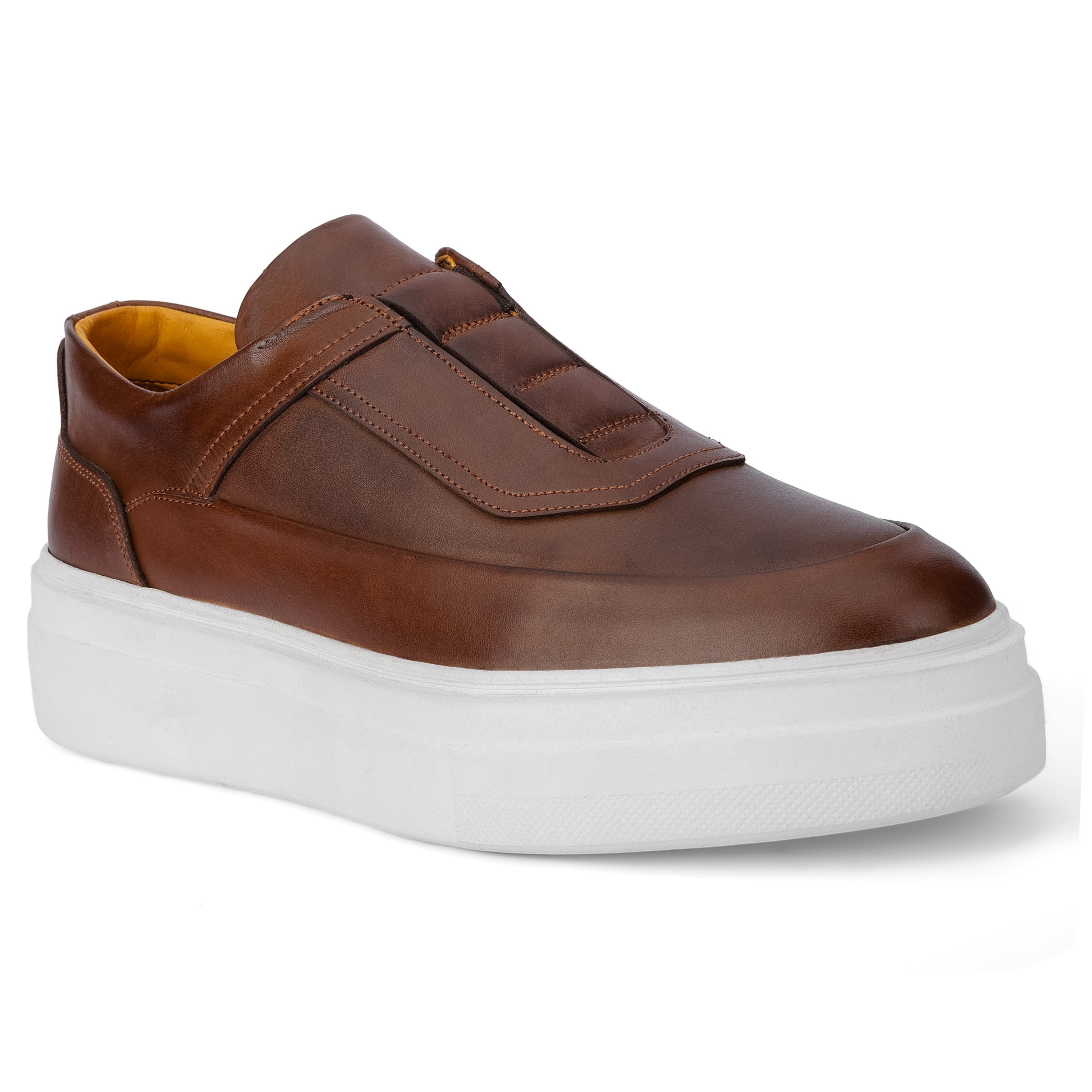 Lusso Slip-On Leather Sneakers brown 409