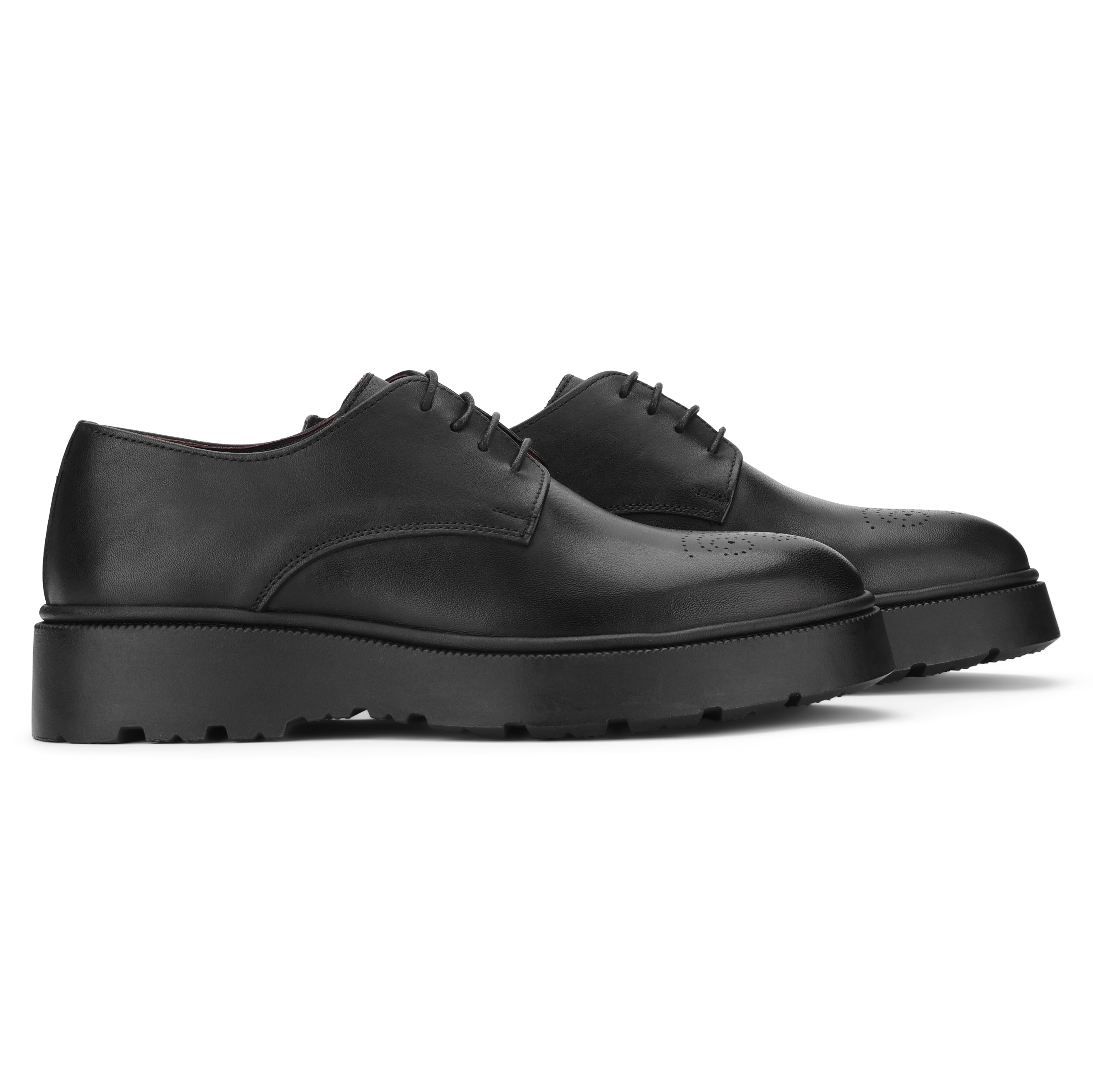 Chunky Leather Derby Black 521