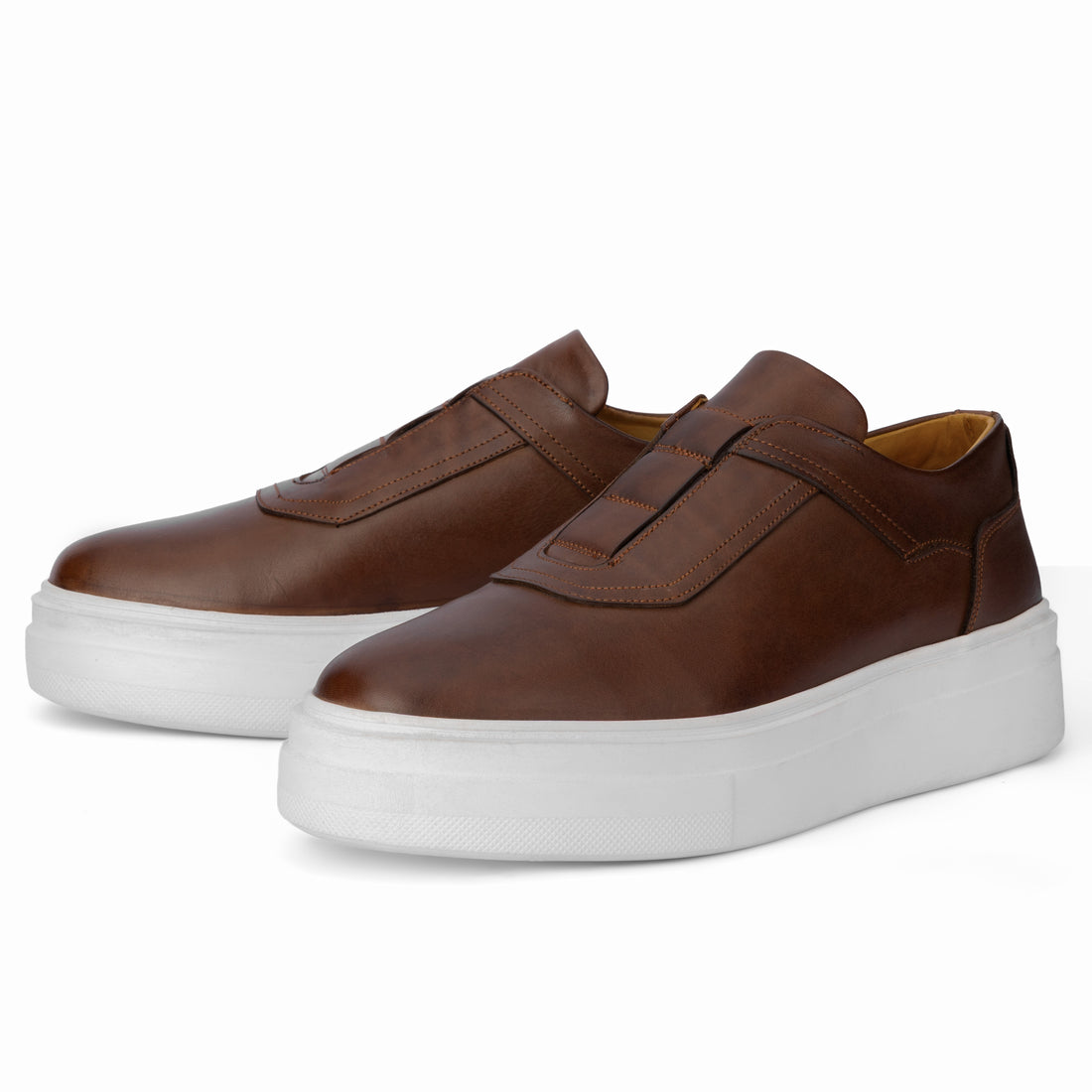 Lusso Slip-On Leather Sneaker brown 410