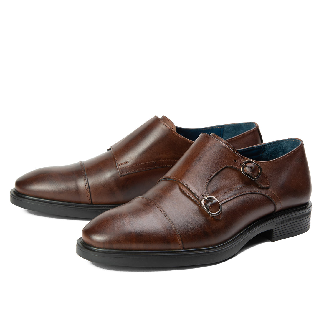 Double Monk Straps brown with Edge 358