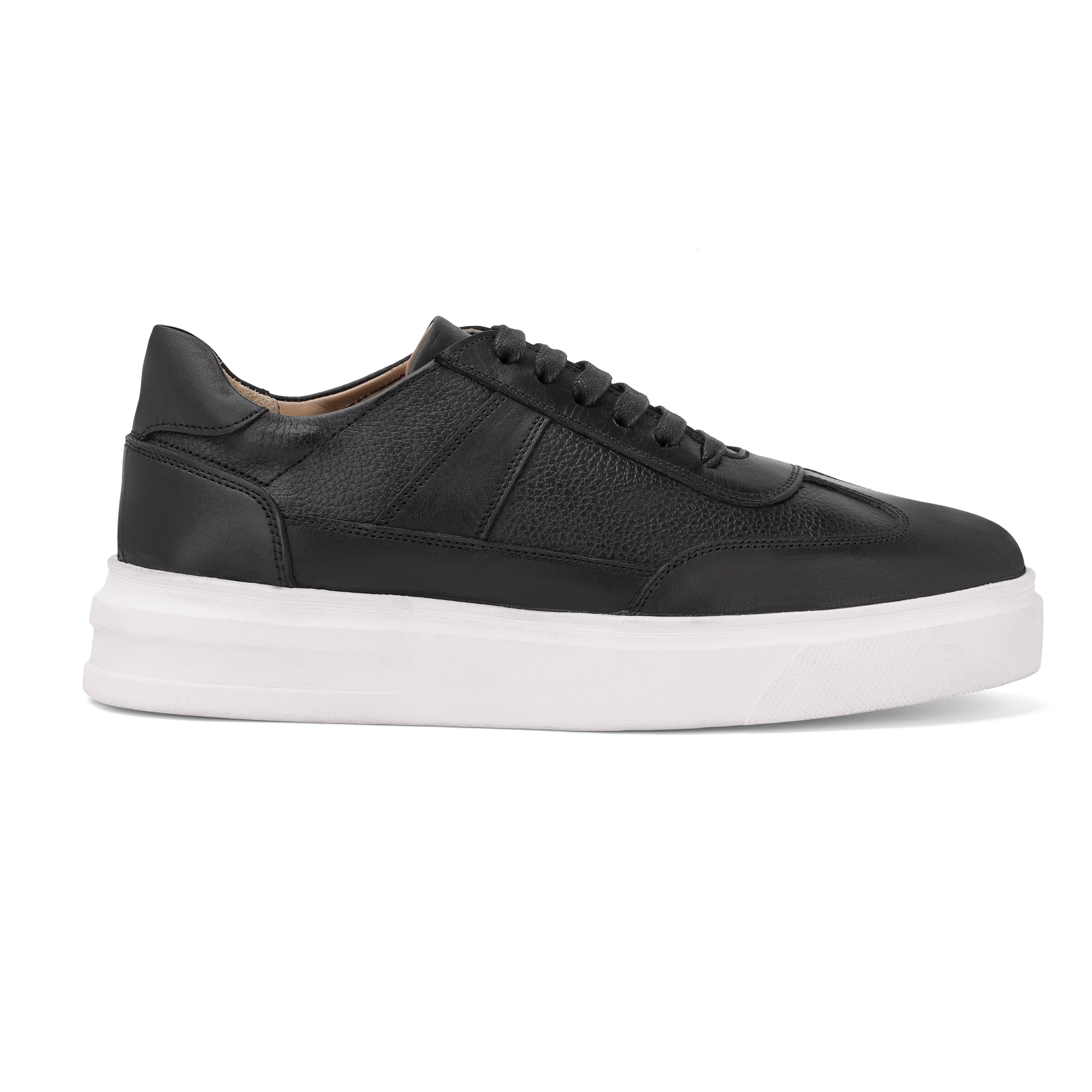 Lusso Leather Sneaker 408 black vs wavy w