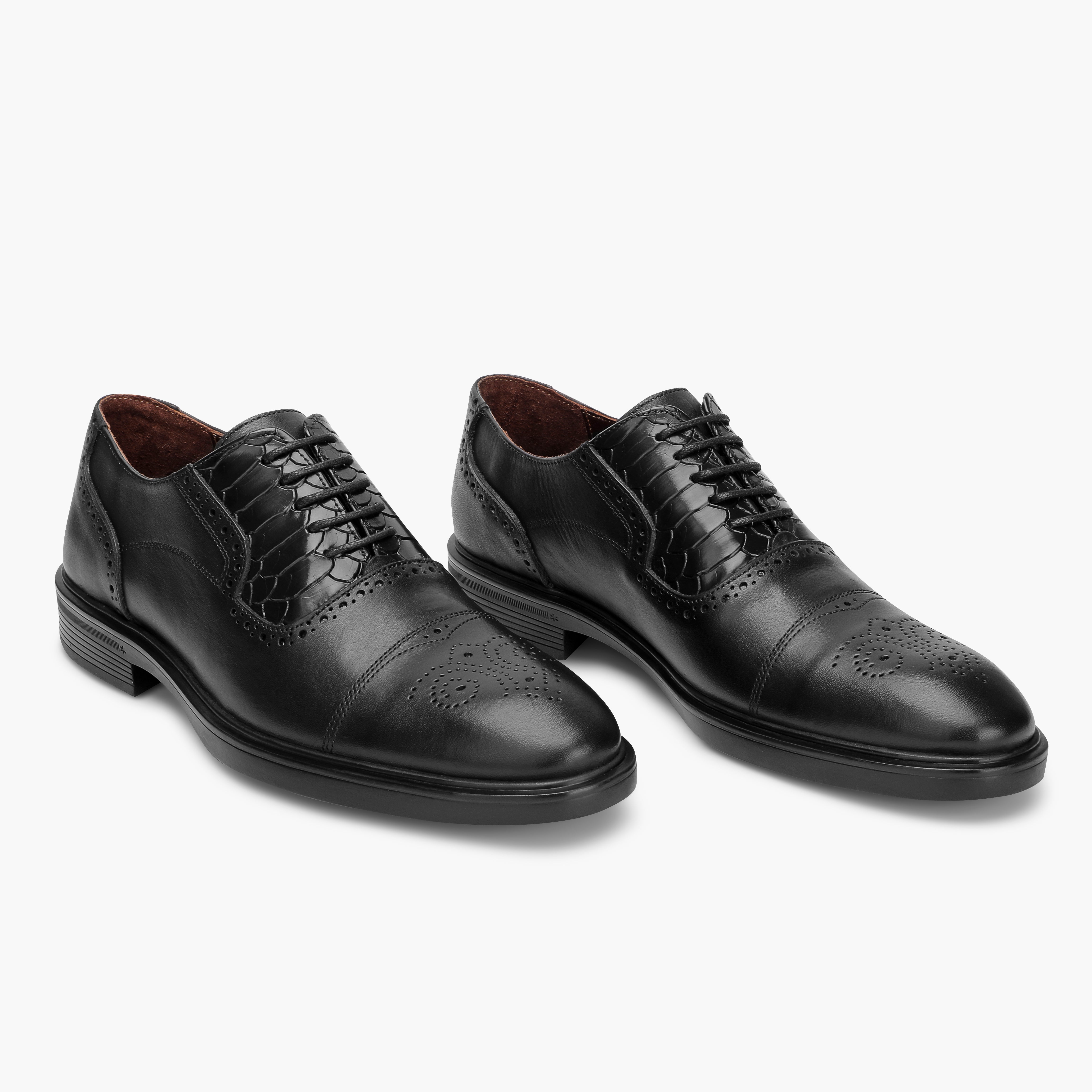 Lusso black Genuine Crocodile Leather Shoes 325