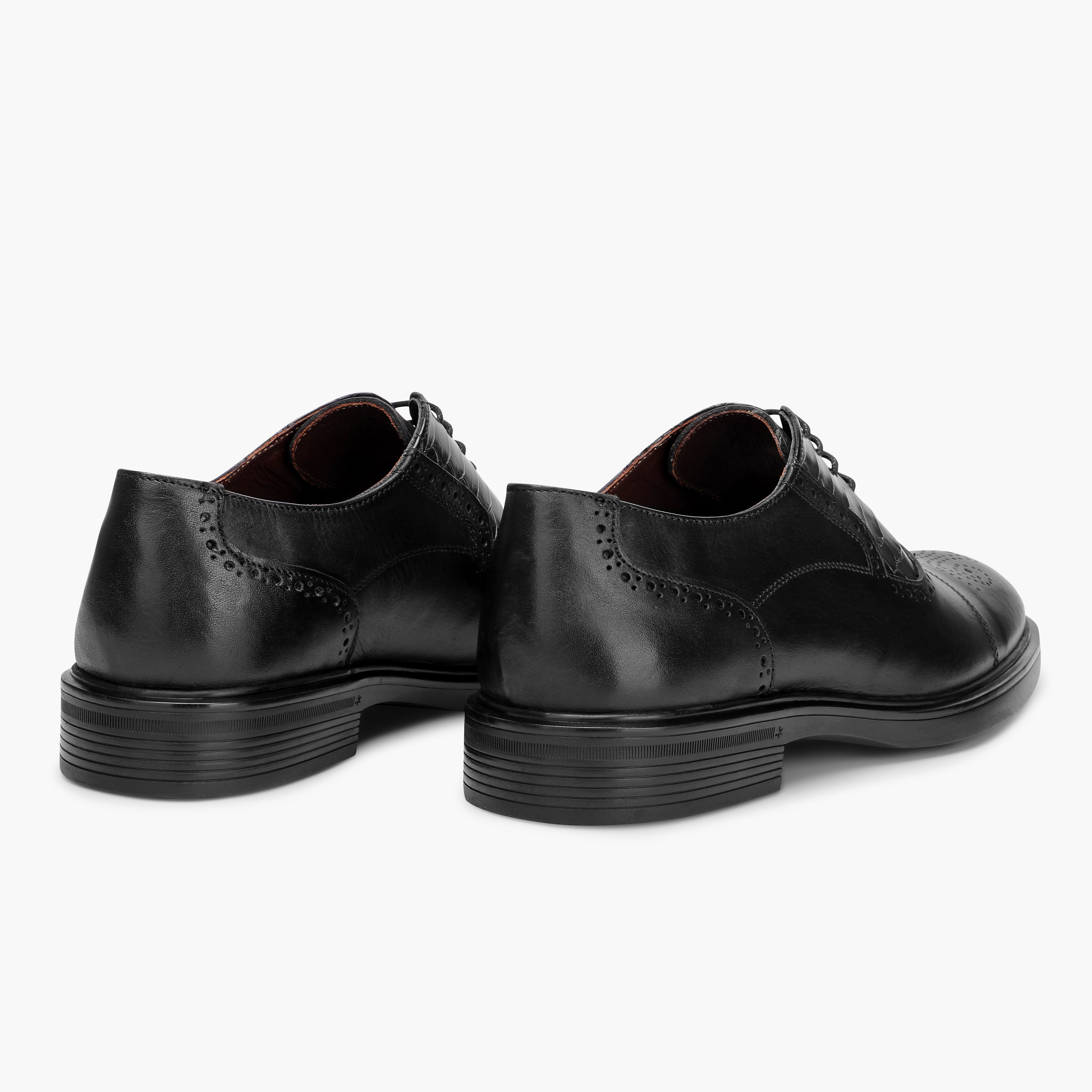 Lusso black Genuine Crocodile Leather Shoes 325