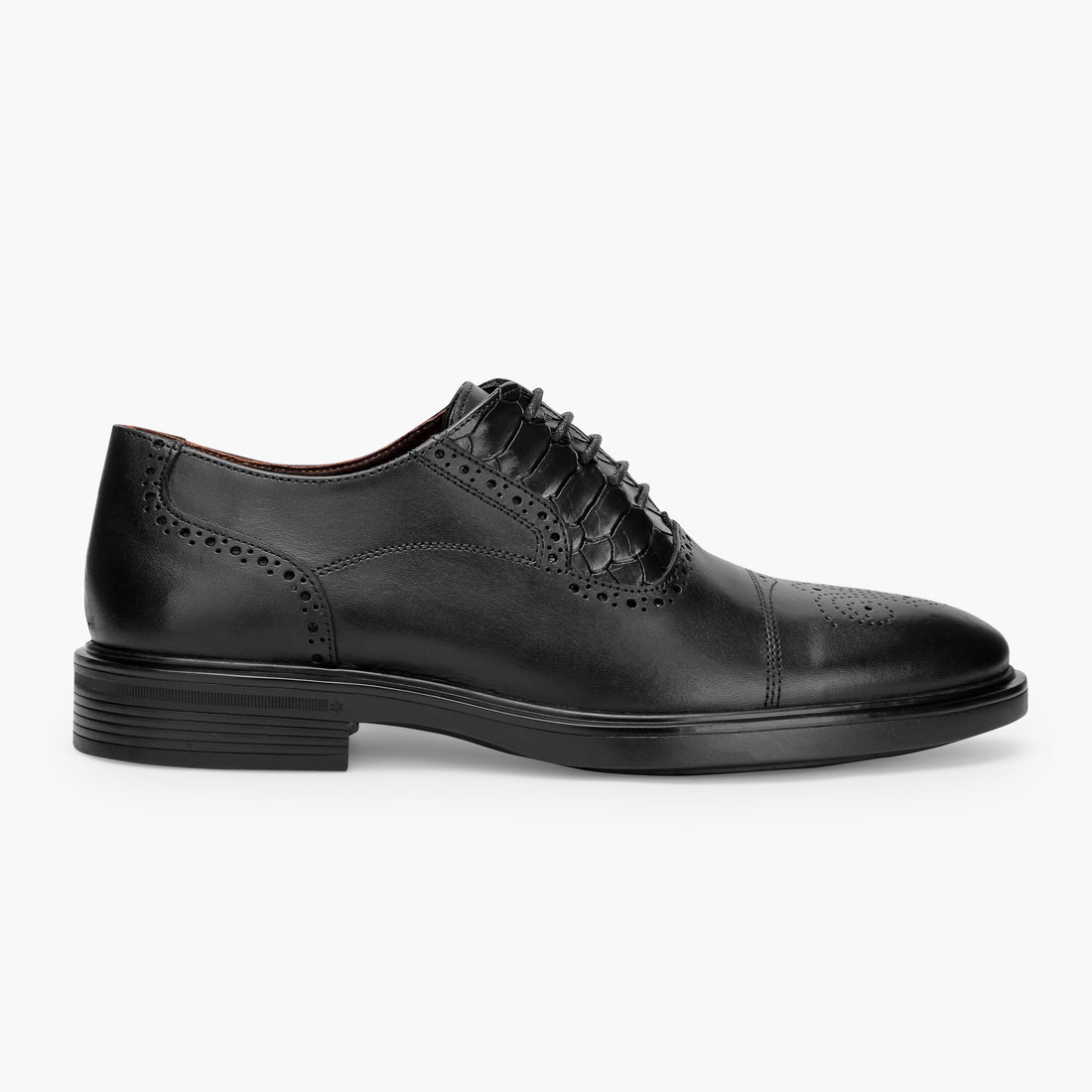 Lusso black Genuine Crocodile Leather Shoes 325