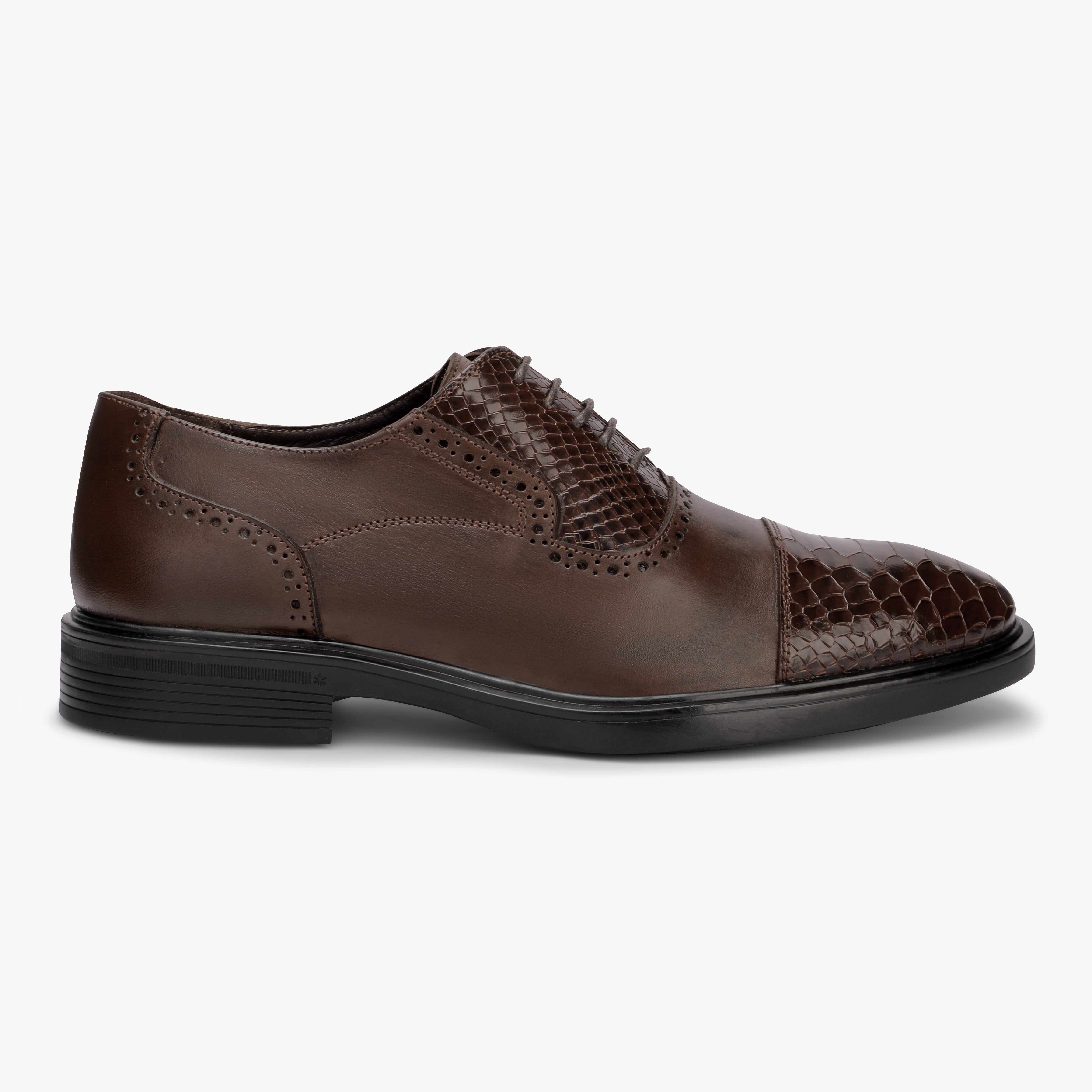 Lusso brown  Royalty crocodile Leather shoes 324