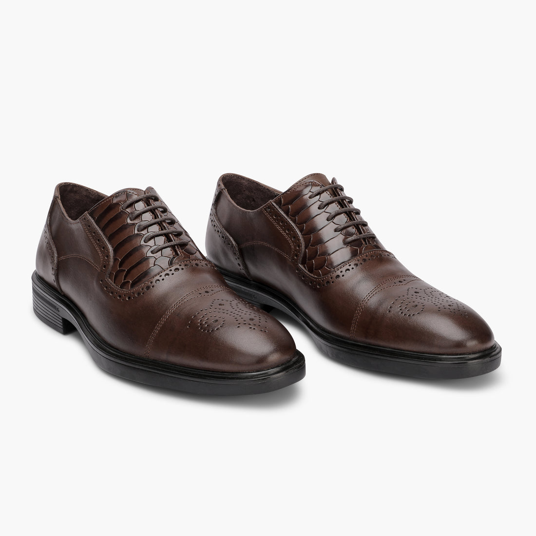 Lusso brown Genuine Crocodile Leather Shoes 325