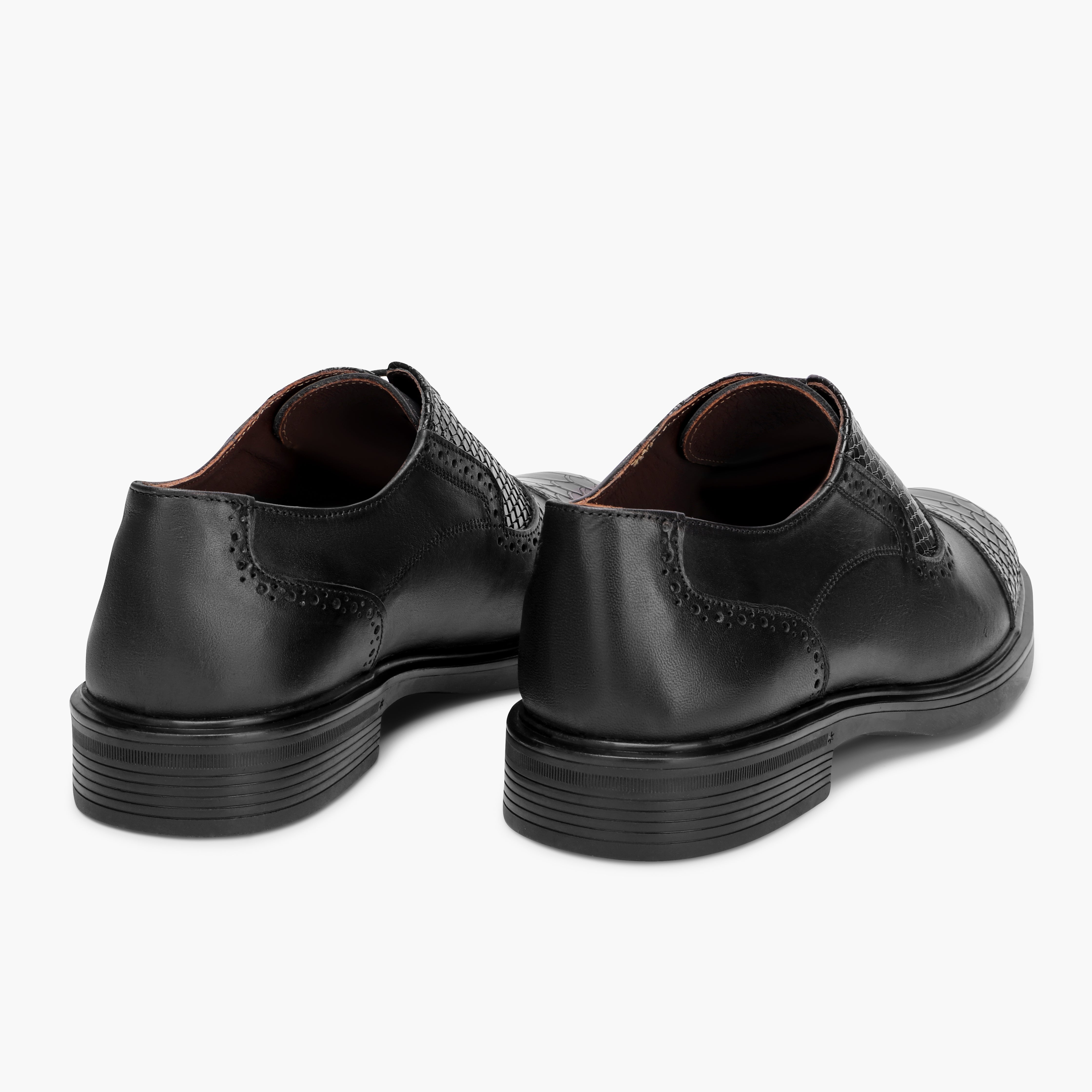 Lusso black  Royalty crocodile Leather shoes 324