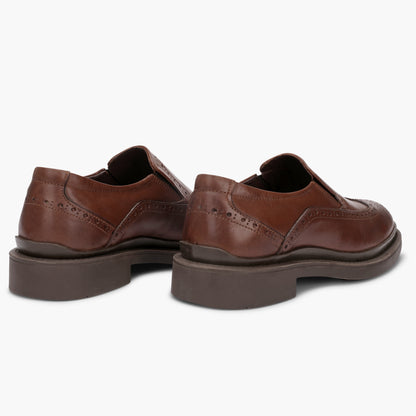 Lusso Genuine leather Moc Toe Loafers 519