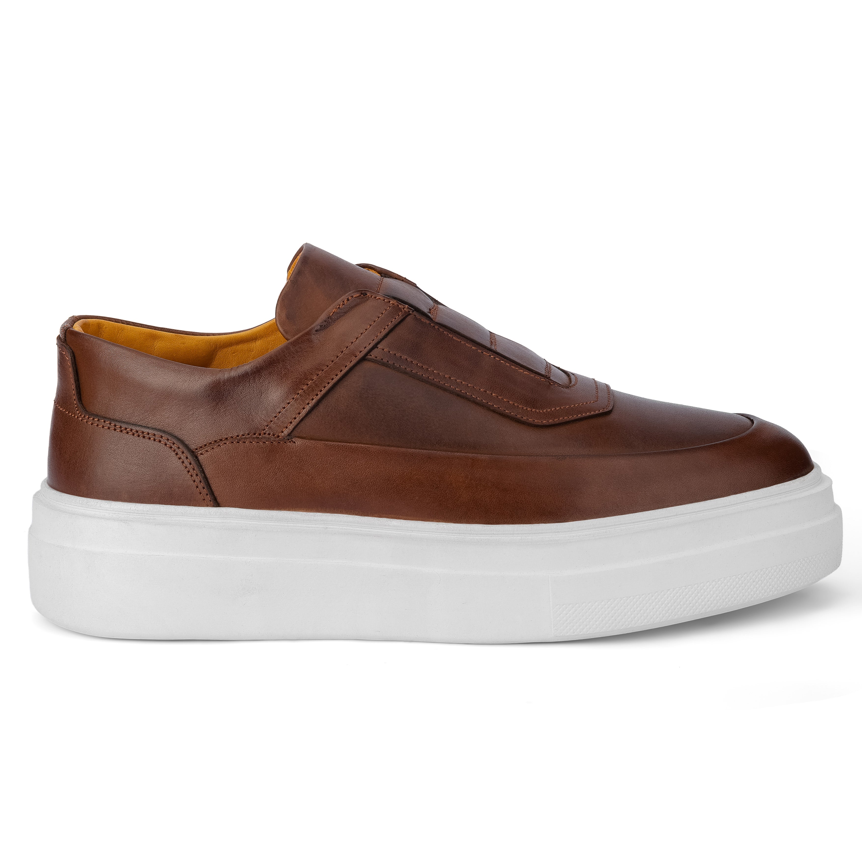 Lusso Slip-On Leather Sneakers brown 409