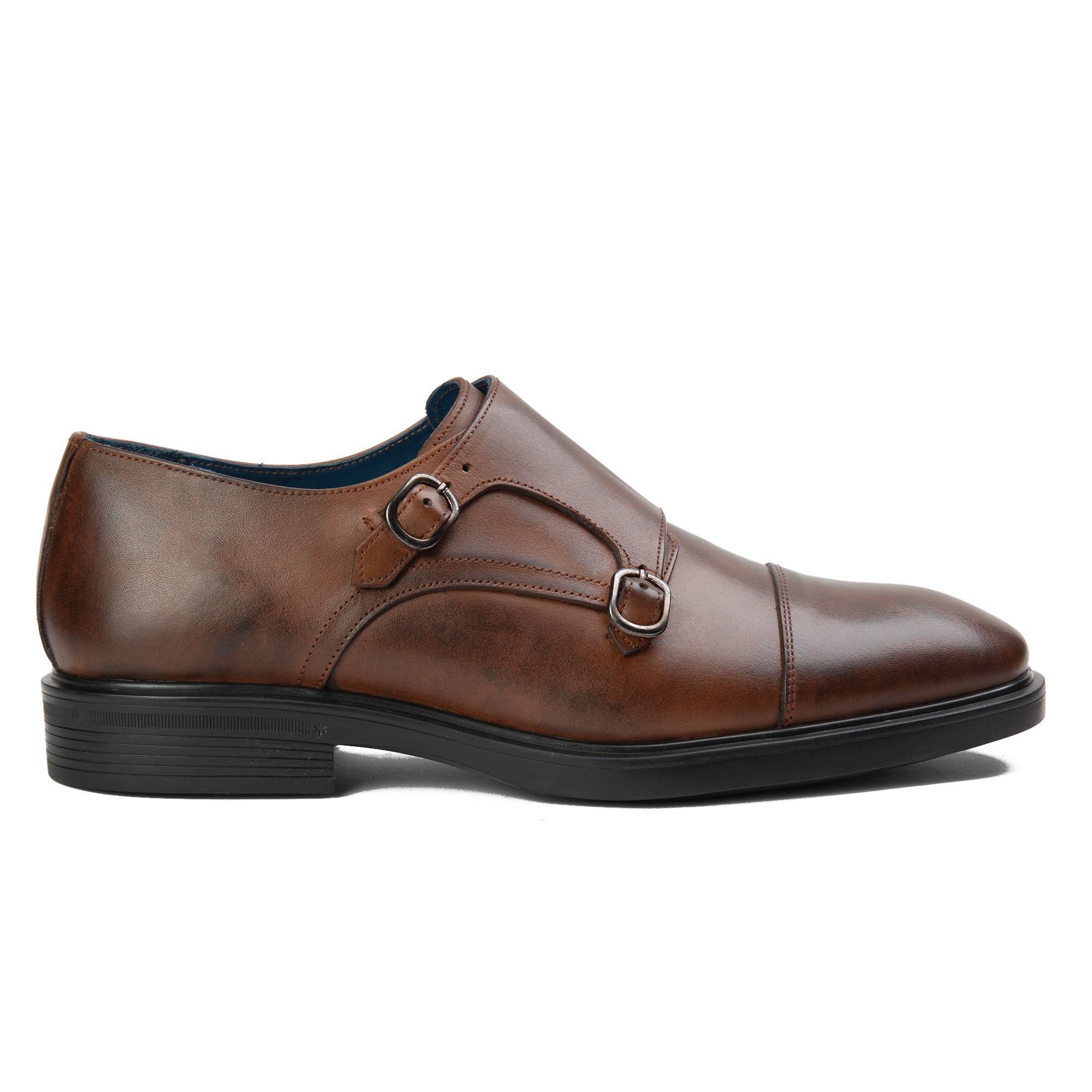 Double Monk Straps brown with Edge 358