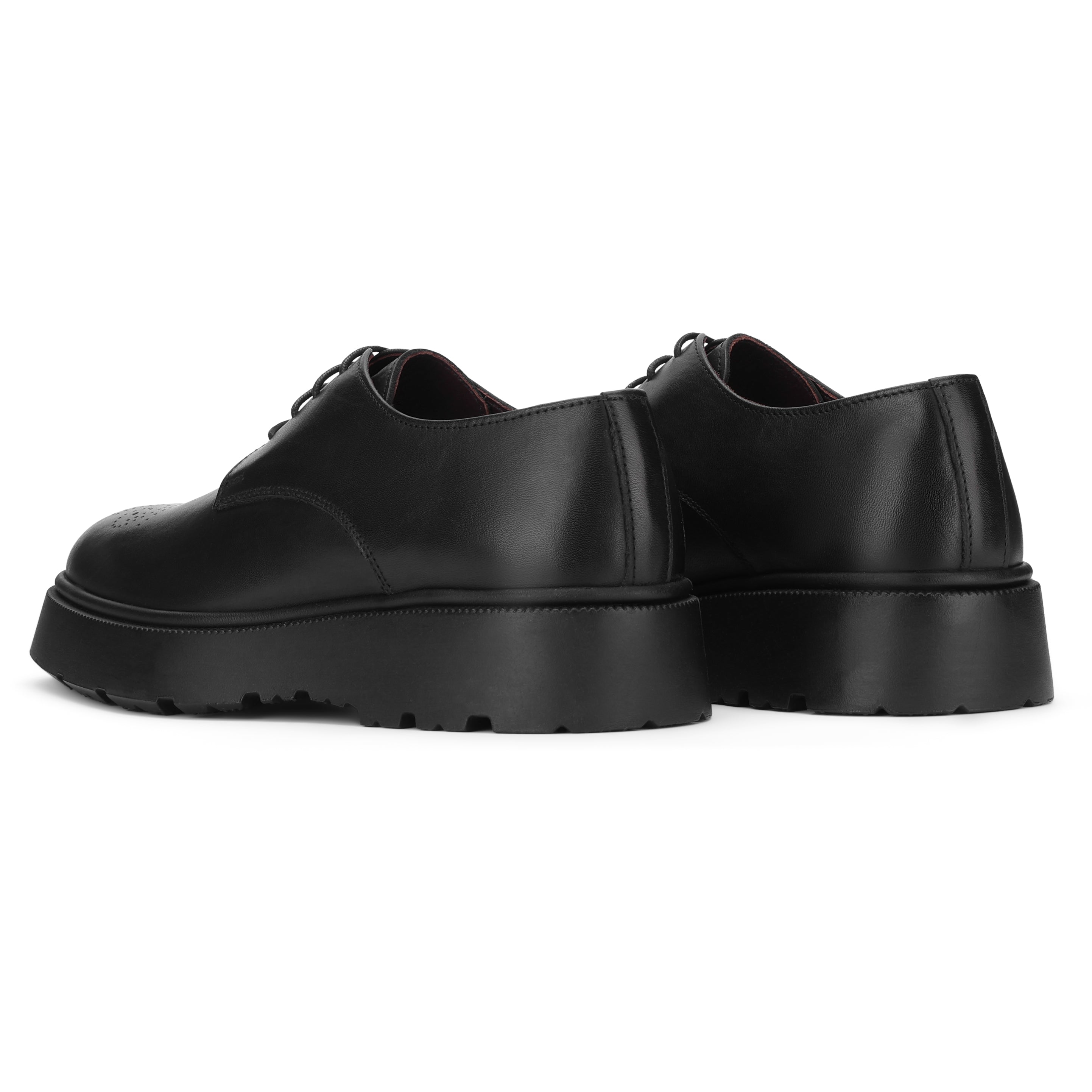Chunky Leather Derby Black 521