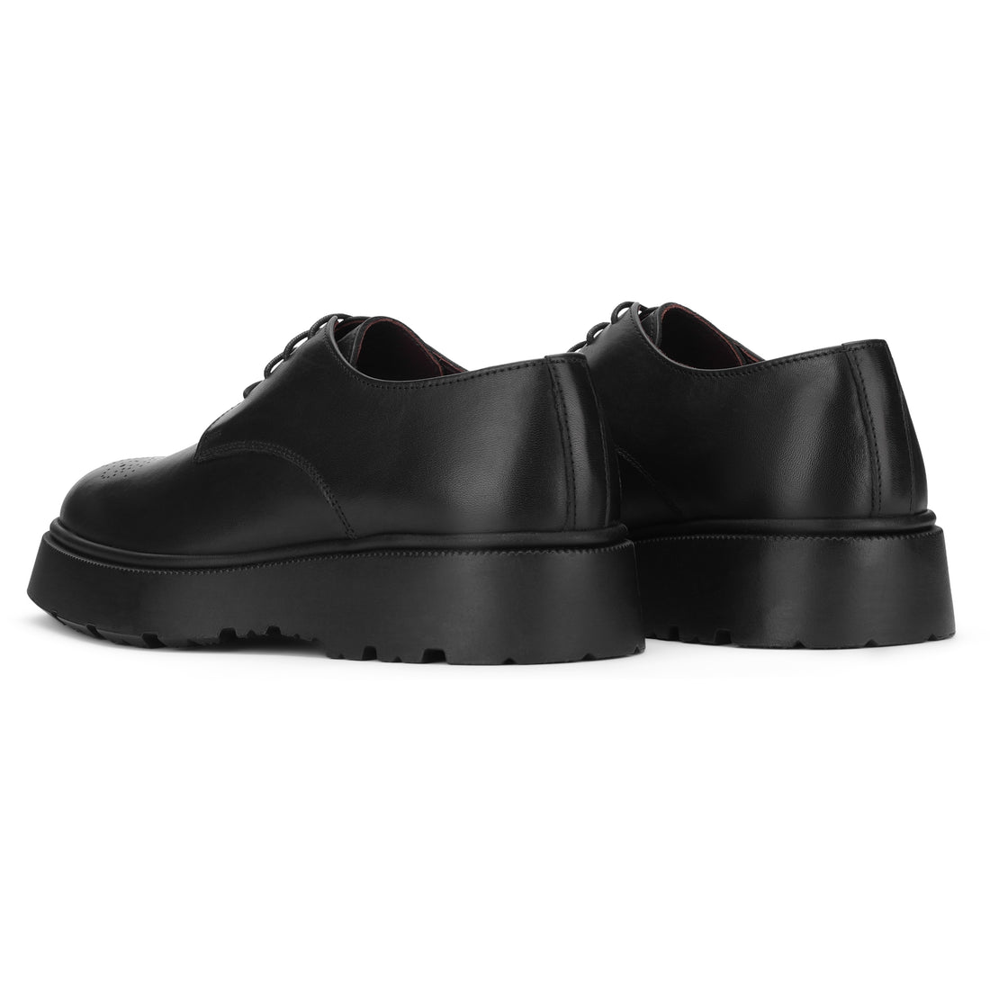 Chunky Leather Derby Black 521
