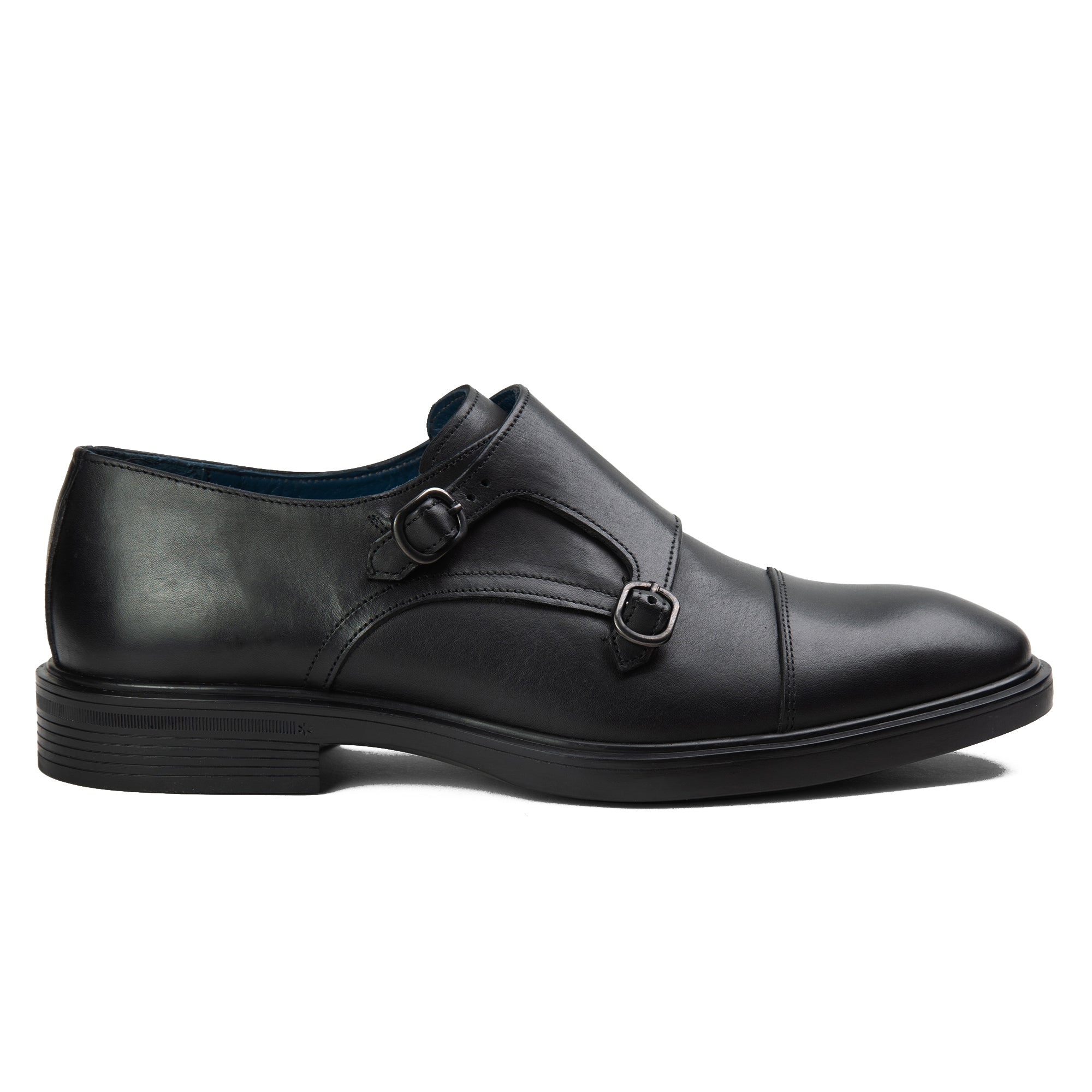 Double Monk Straps black with Edge 358