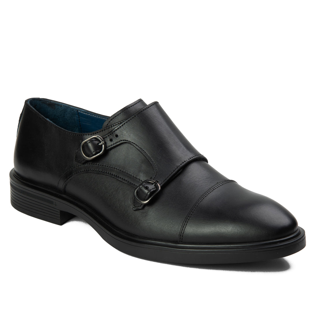 Double Monk Straps black with Edge 358