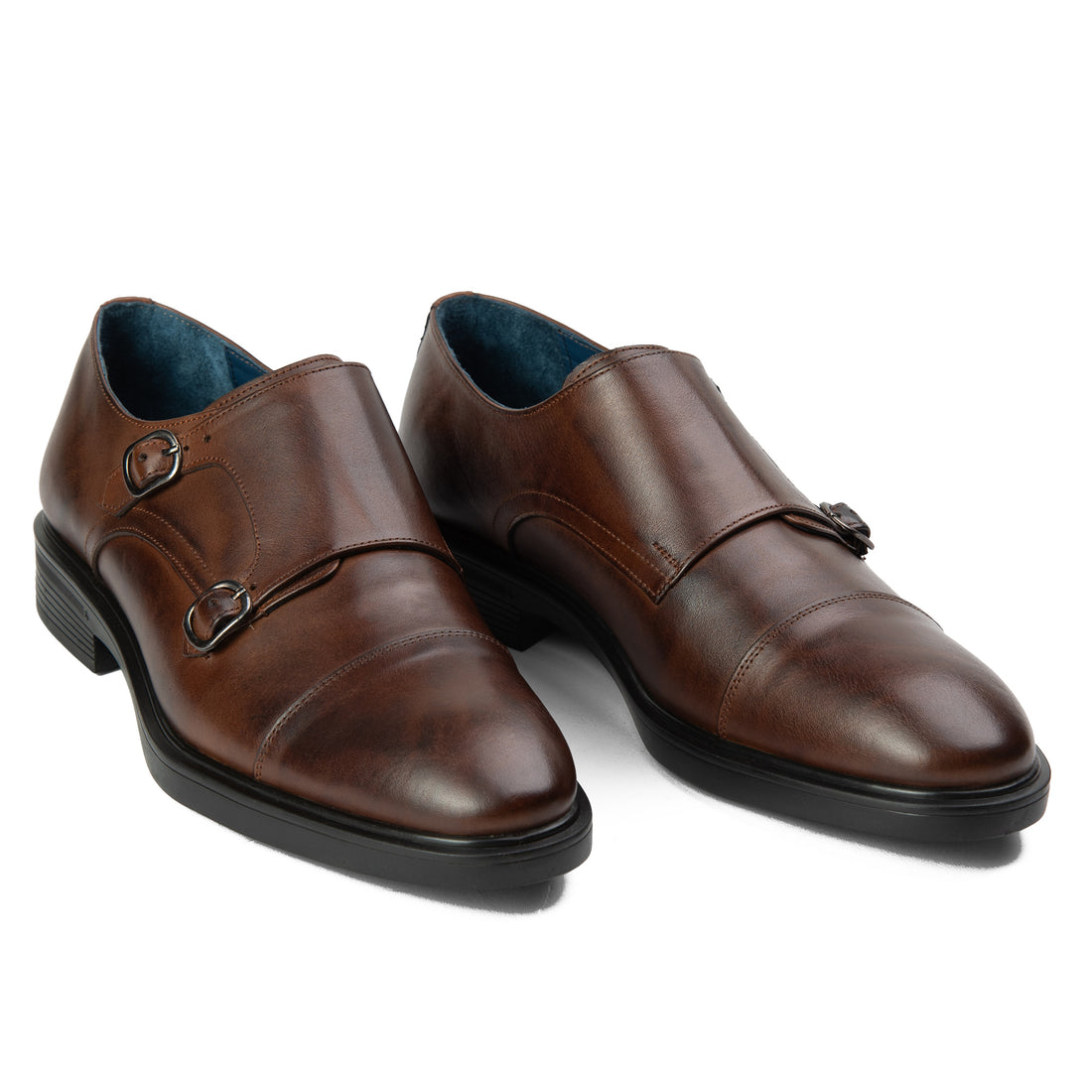 Double Monk Straps brown with Edge 358