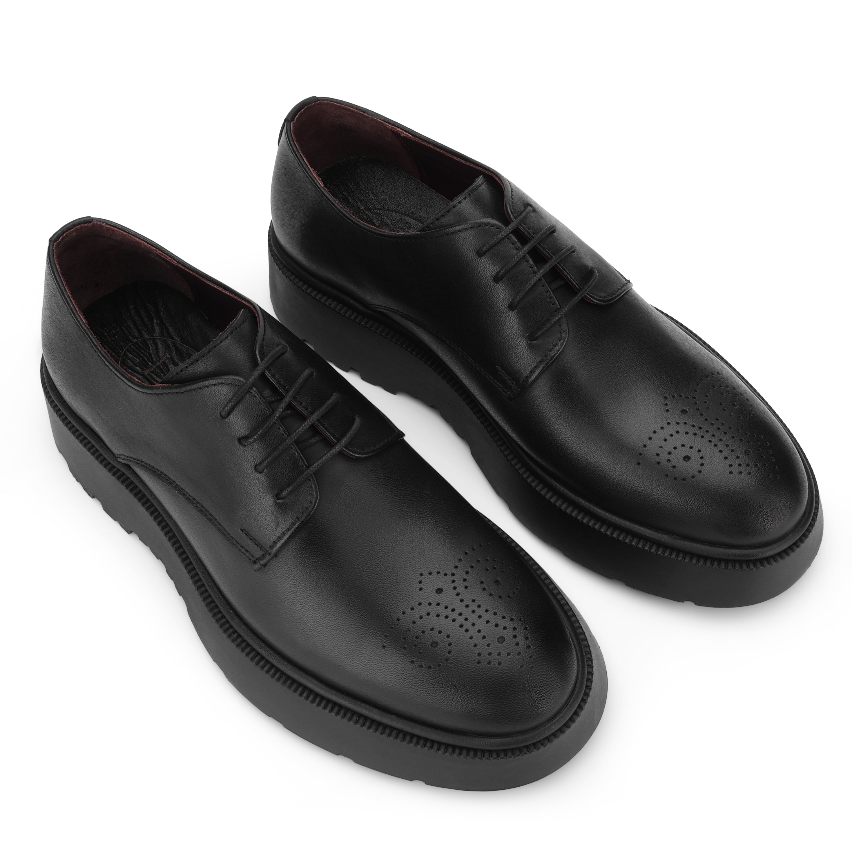 Chunky Leather Derby Black 521