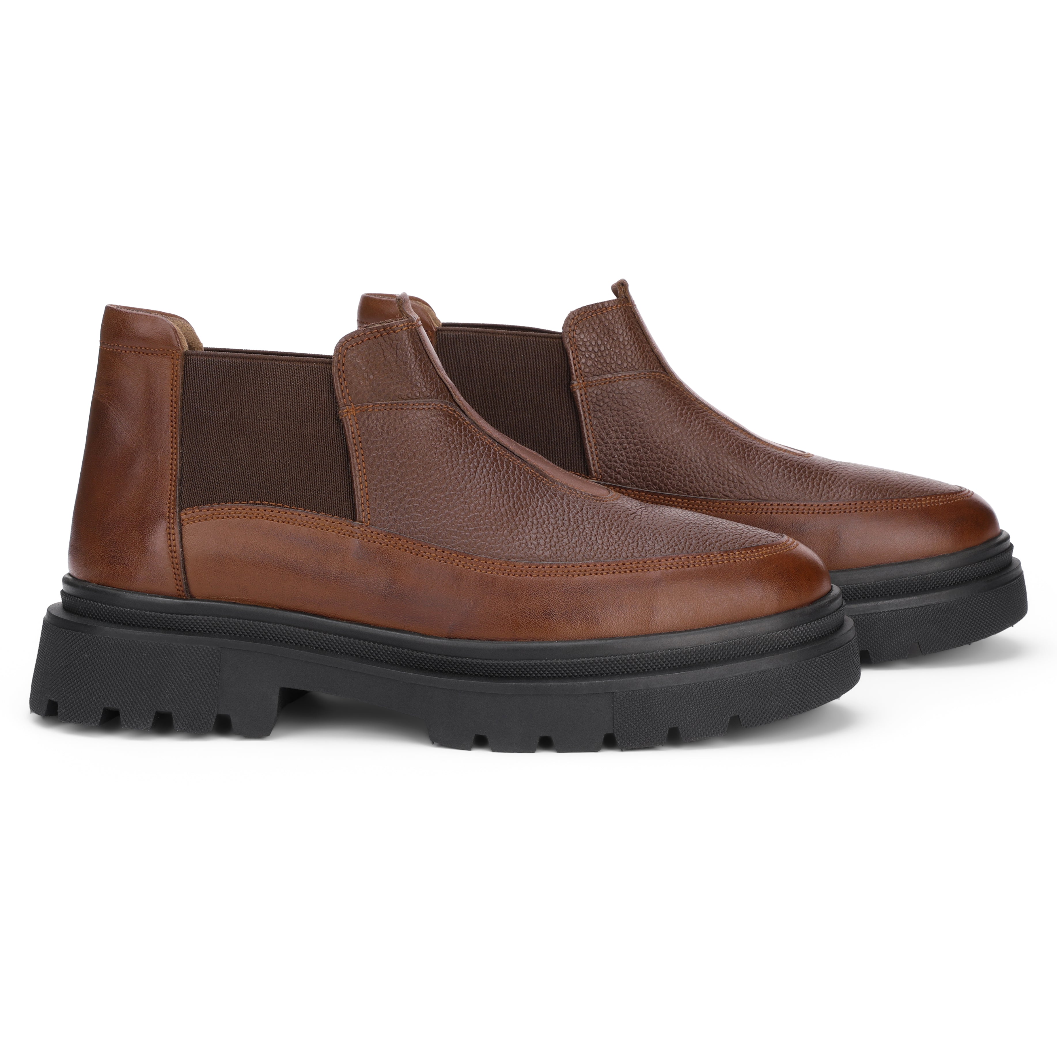 Lusso Textured Chelsea Brown 779