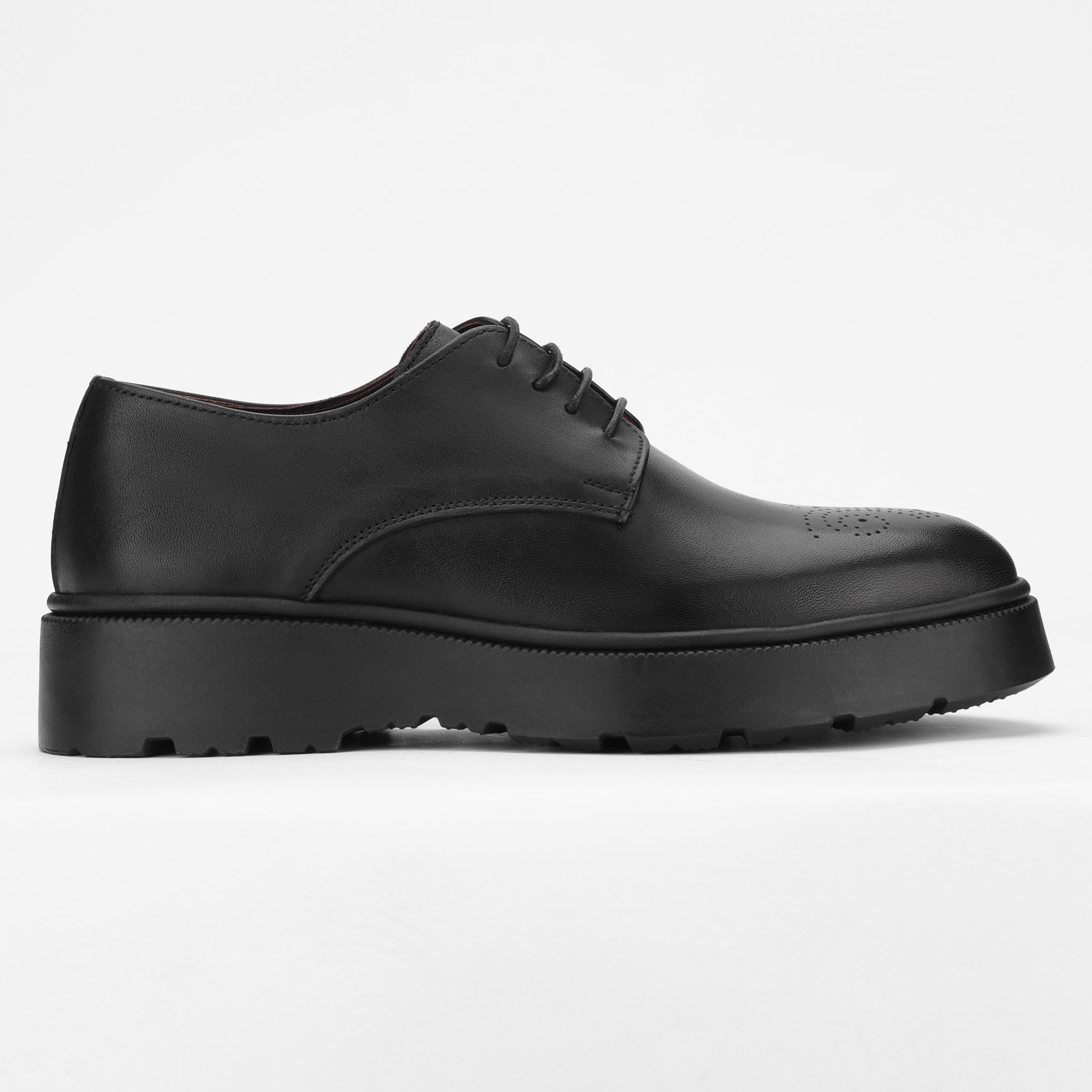 Chunky Leather Derby Black 521
