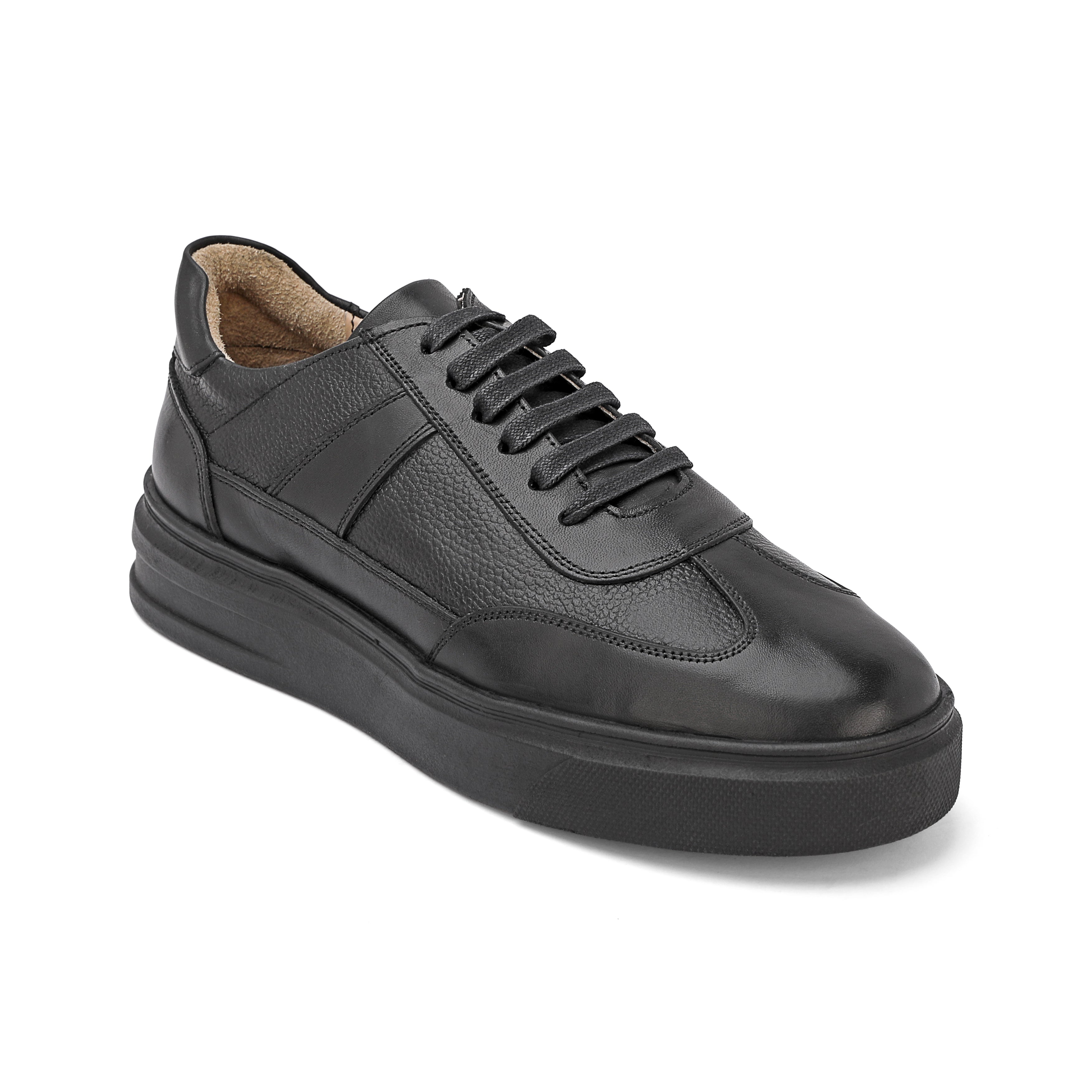 Lusso Leather Sneaker 408 wavy black