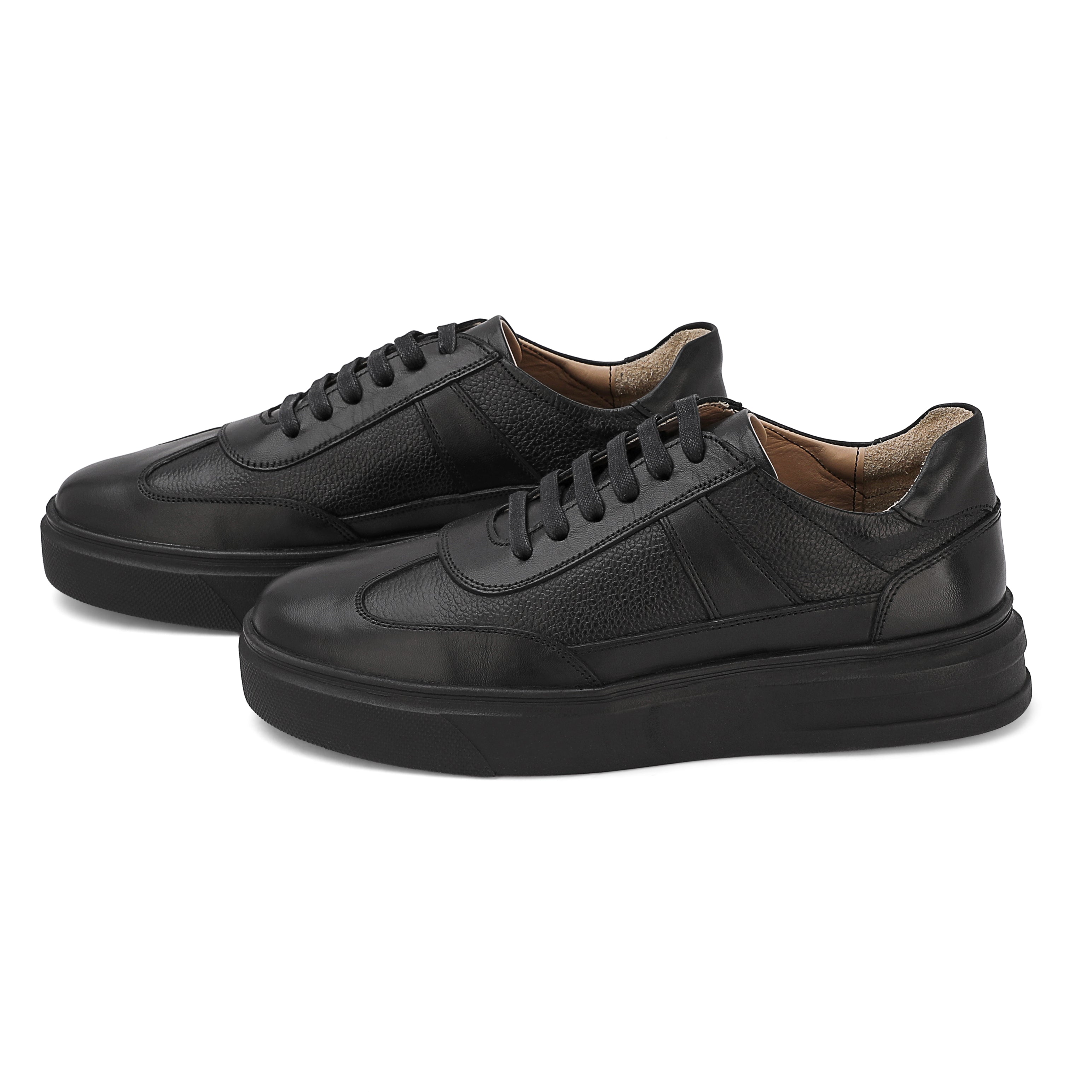 Lusso Leather Sneaker 408 wavy black