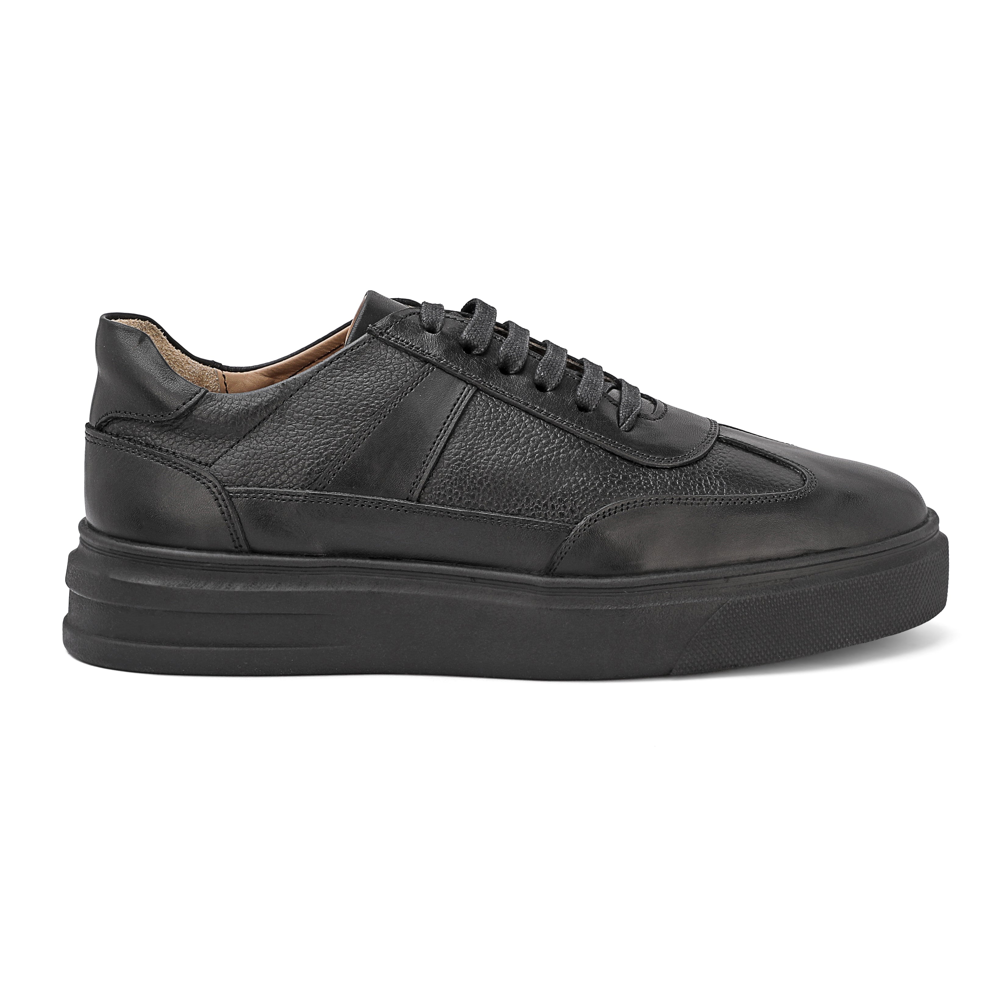 Lusso Leather Sneaker 408 wavy black