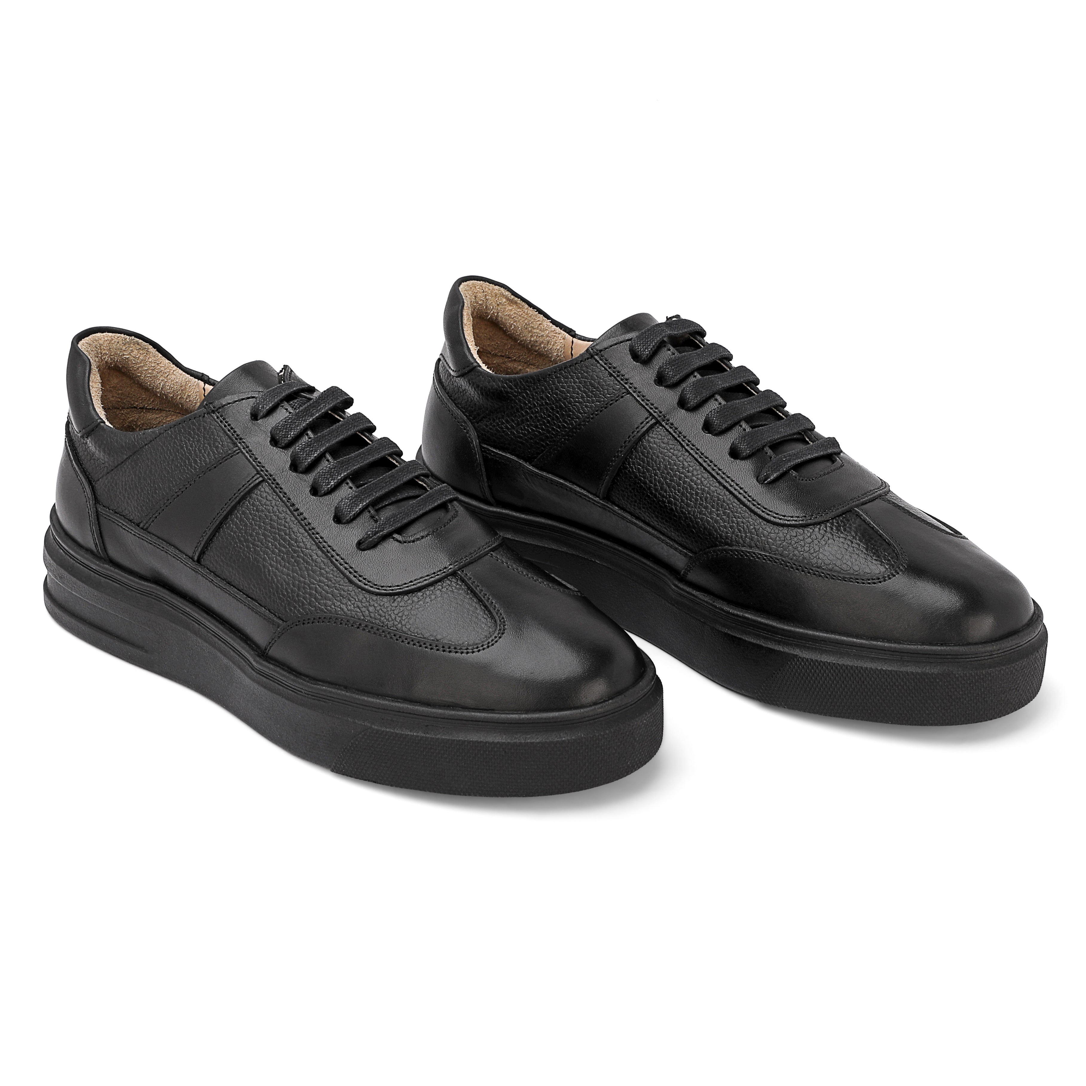 Lusso Leather Sneaker 408 wavy black