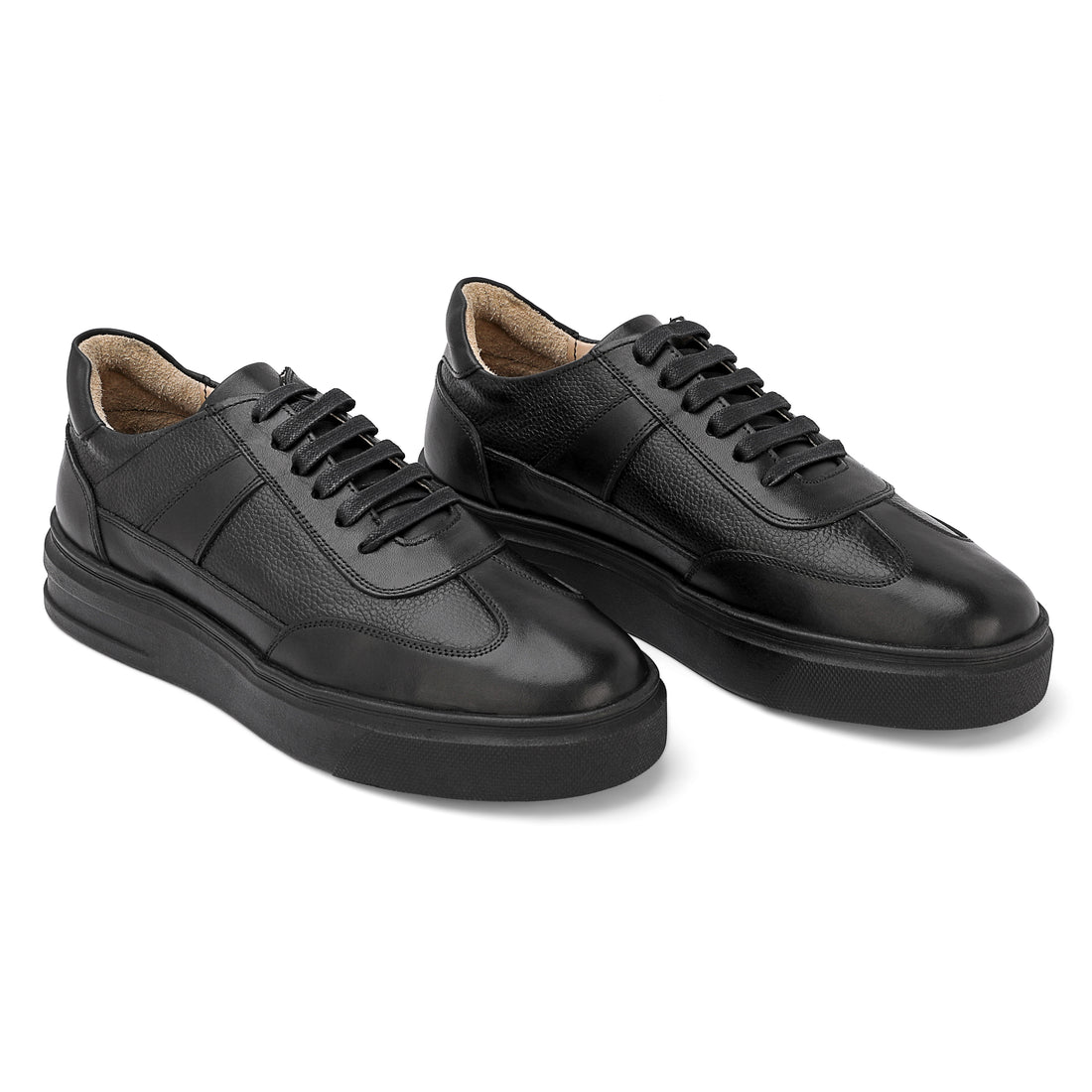 Lusso Leather Sneaker 408 wavy black